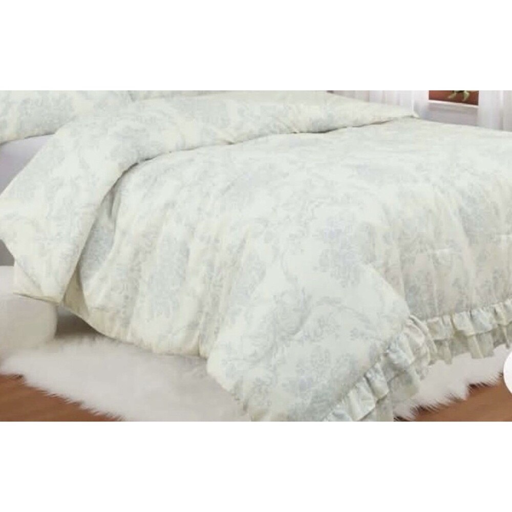 Floral Ruffle Comforter Full Queen Size Bedding Comforter Only